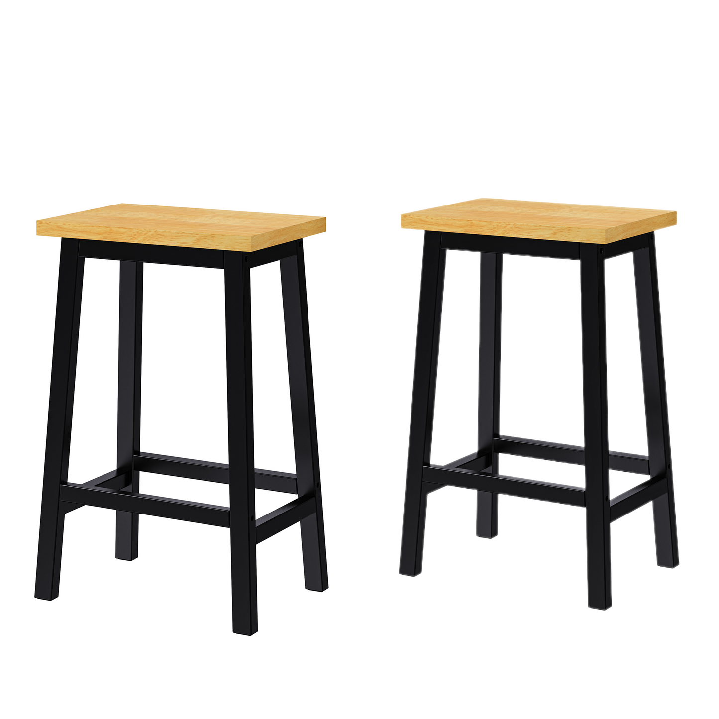 K&k Solid Wood Bar Stools (not Cheap Iron) - Black - detail view 2