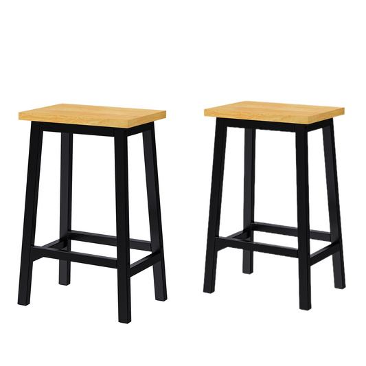 K&k Solid Wood Bar Stools (not Cheap Iron) - Black - detail view 2