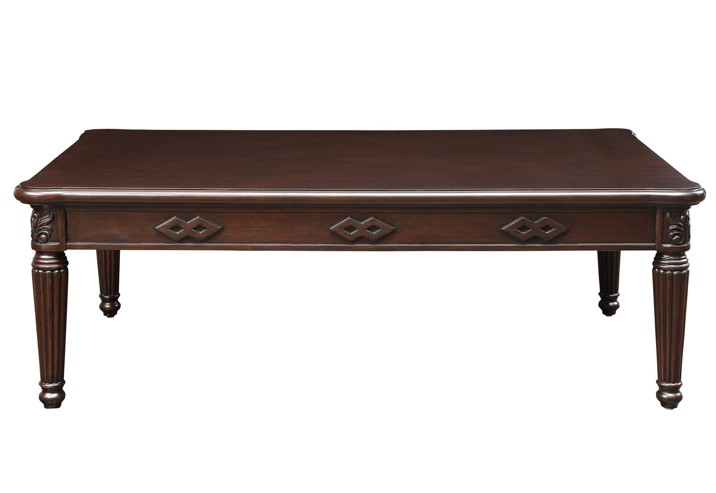 Edna Edna Traditional Espresso Coffee Table with Turned Legs