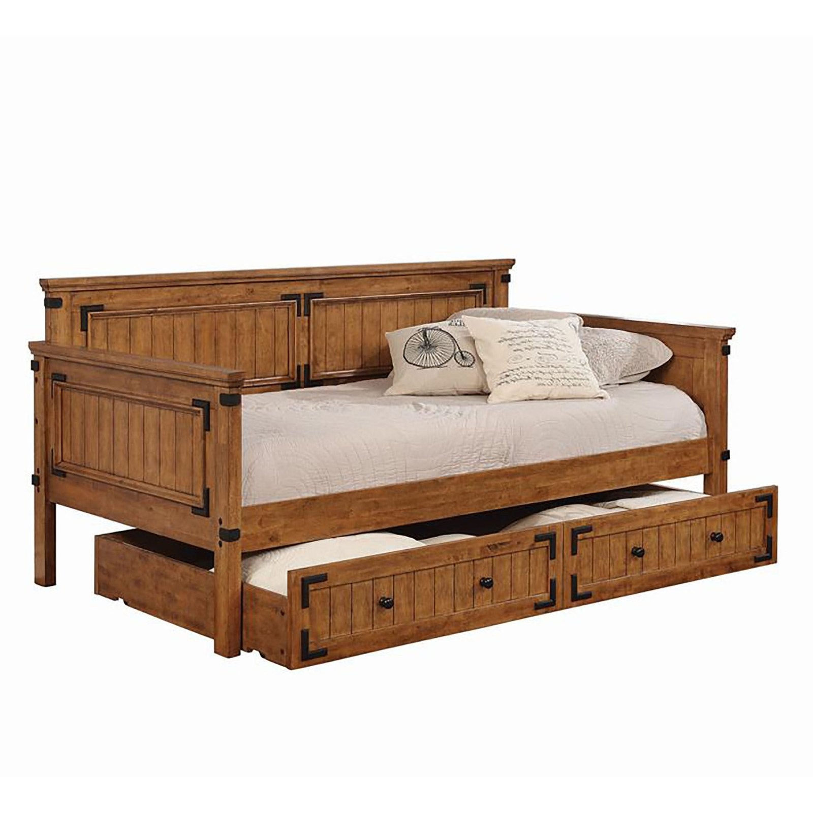 Brandon Wooden Rustic Honey Twin Daybed