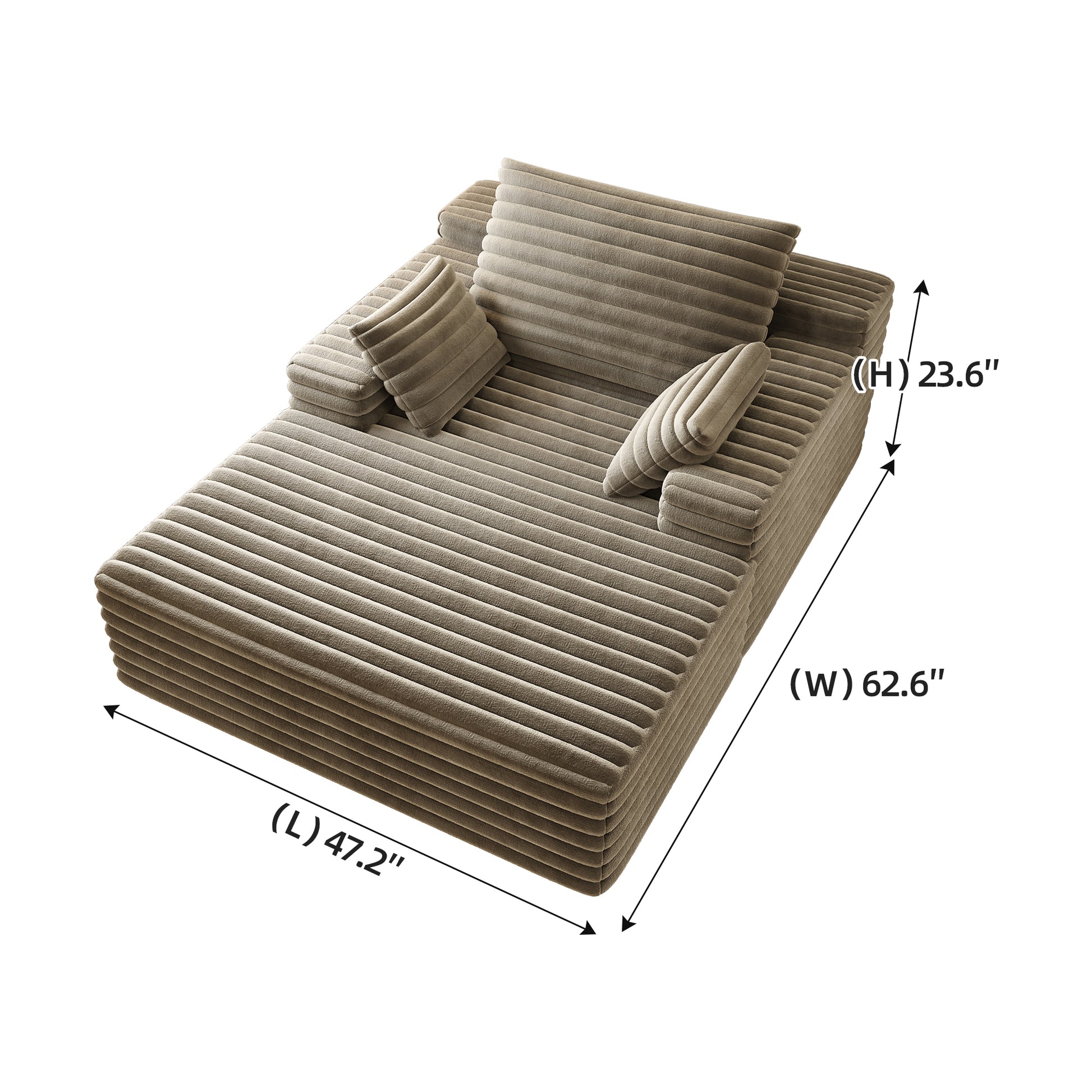 Chaise Lounge Chair Indoor - Camel - detail view 6