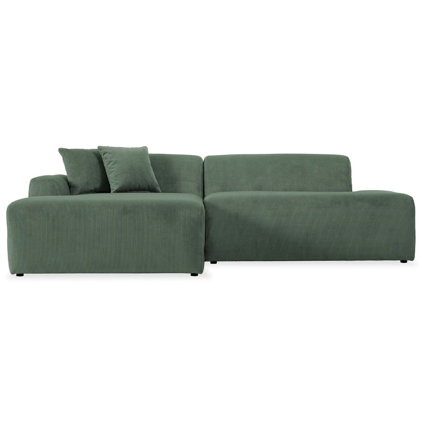 Mar Sectional Green Corduroy Sofa (Left Facing) - detail view 3