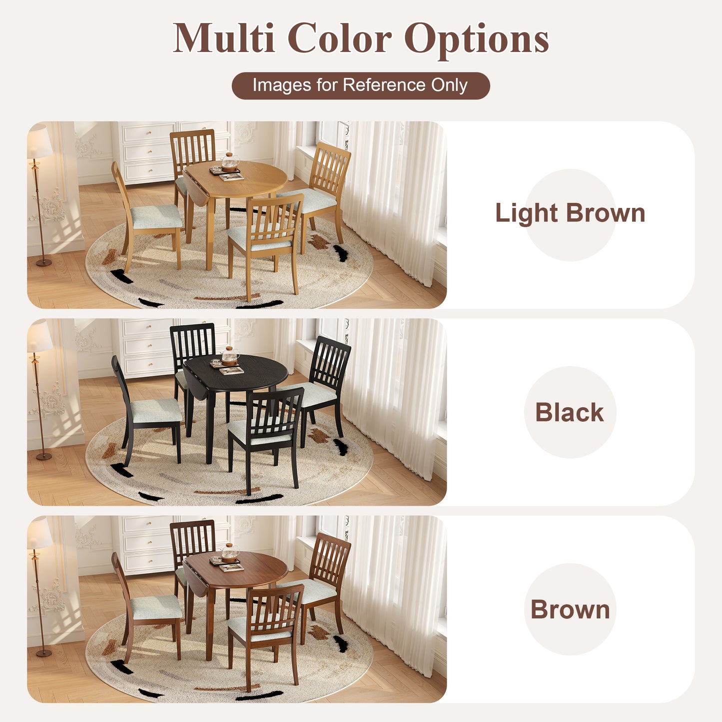 2-Piece Modern Scandinavian Dining Chairs - Brown - detail view 5