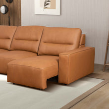 Grant Triple PWR Convertible Sofa - Cognac Leather - detail view 3