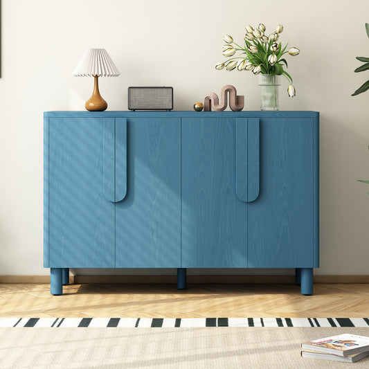 TREXM 4-Door Buffet Cabinet with Storage - Navy - detail view 2