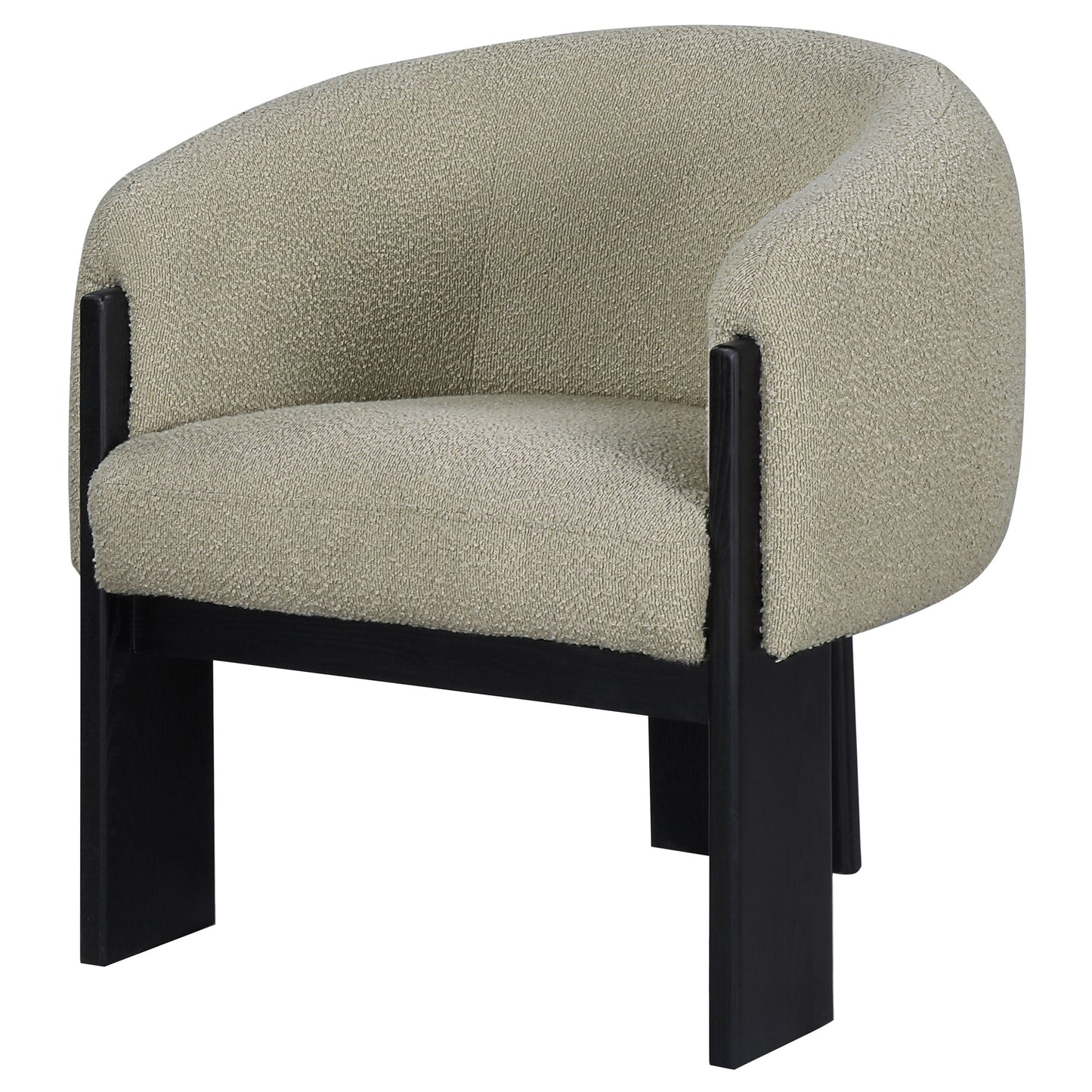 Valdez Boucle Upholstered Barrel Back Accent Chair
