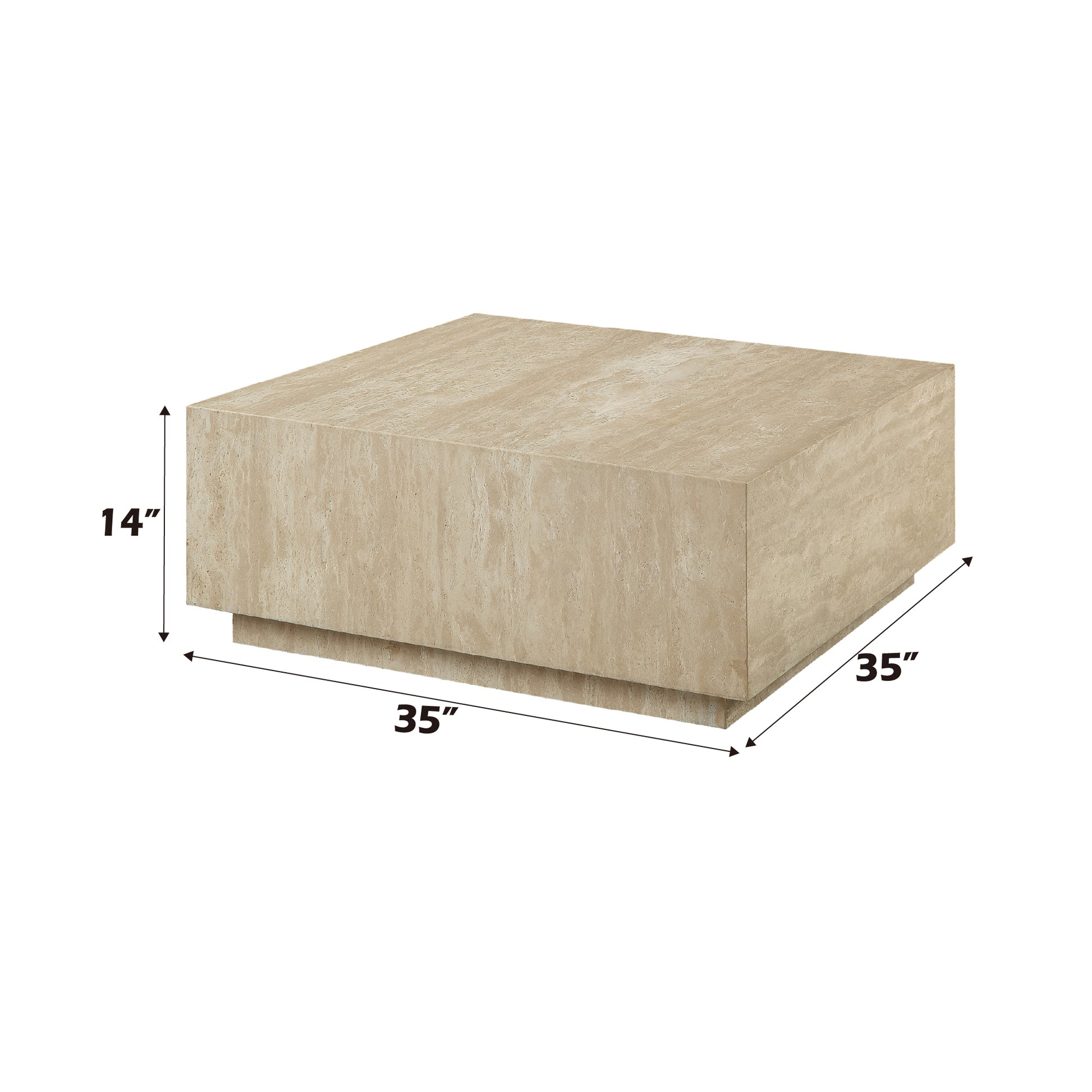 Deon Beige Travertine Coffee Table