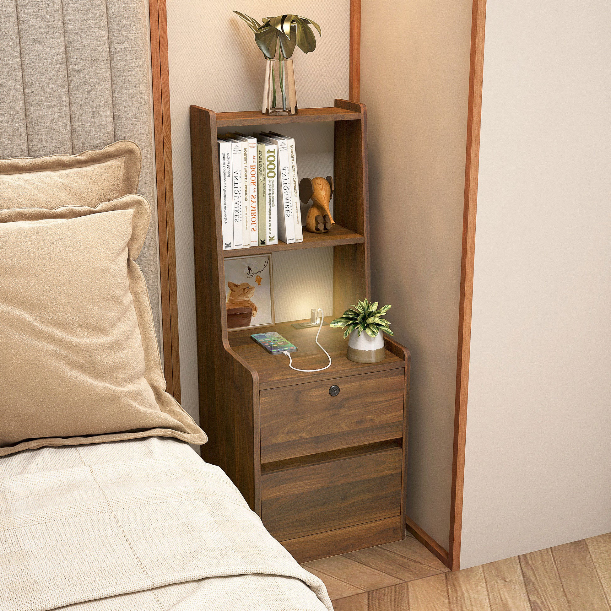 Nightstand with Charging Station - detail view 2