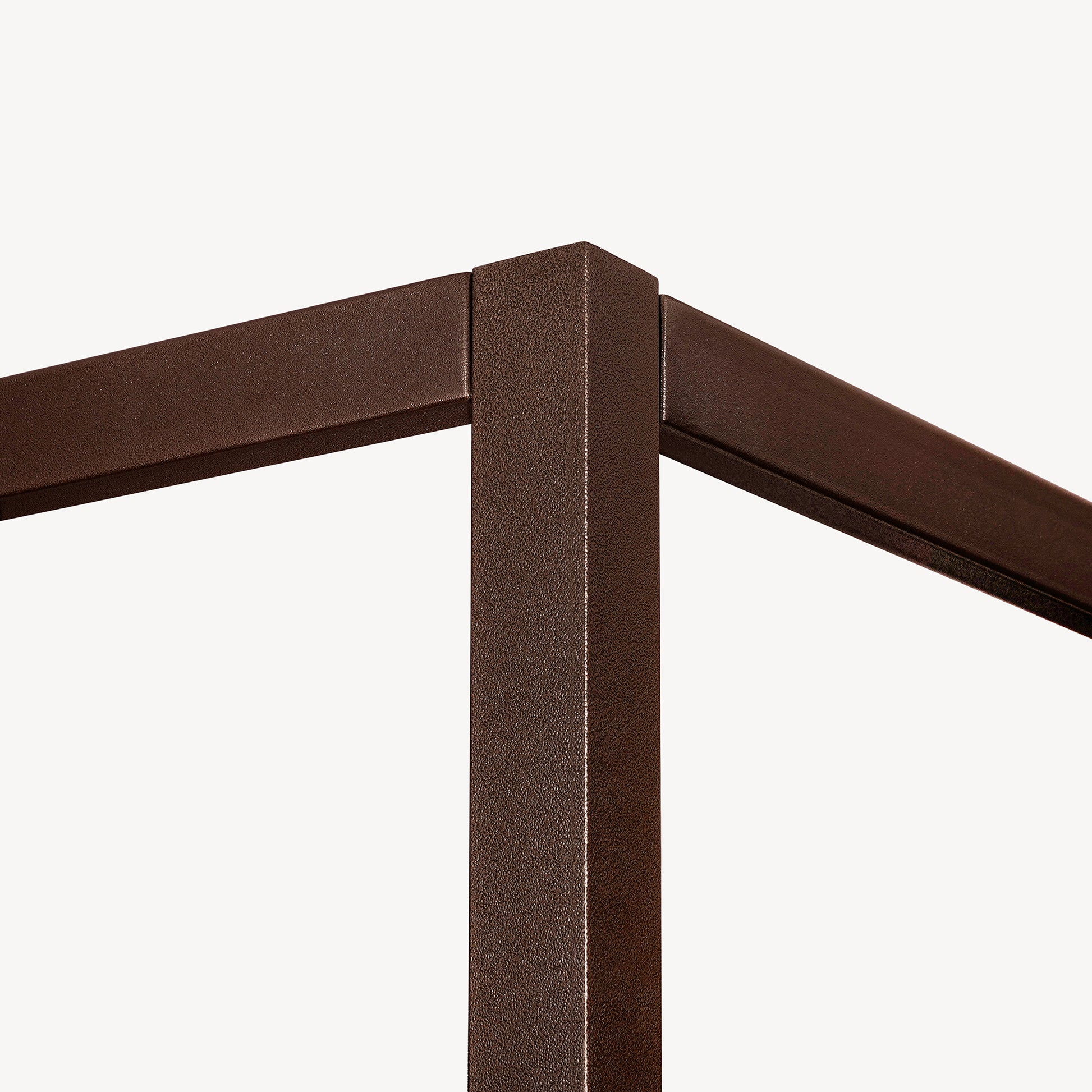 Tomo Pelican Canopy Platform Bed - Pearl White Boucle - Queen