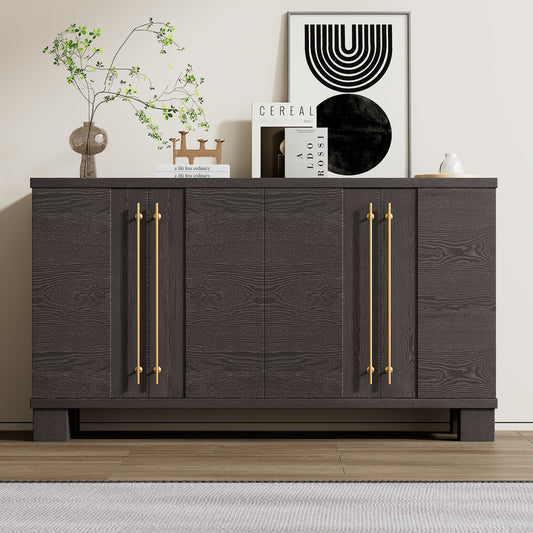 TREXM Sideboard Buffet Cabinet with Storage - Taupe - detail view 2