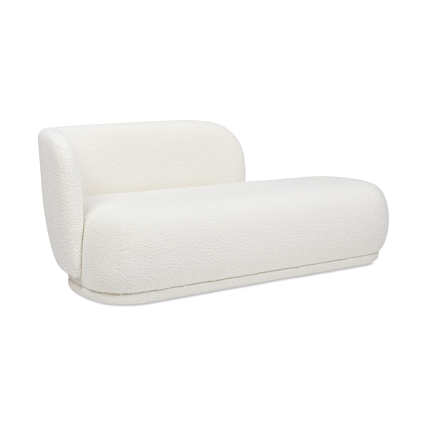 Aire 75' RAF Modern Rounded Chaise Lounge - White - detail view 5