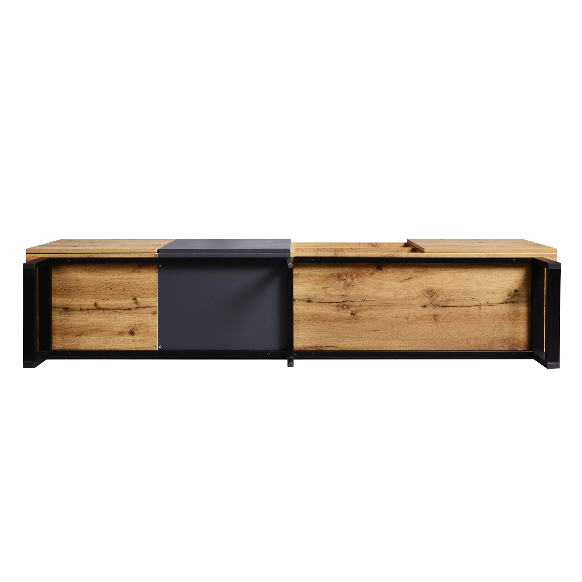 Adeline Modern 80" TV Console, Brown
