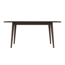 Levi Modern Style Solid Wood Rectangular Dining Kitchen Table Brown Finish - detail view 3