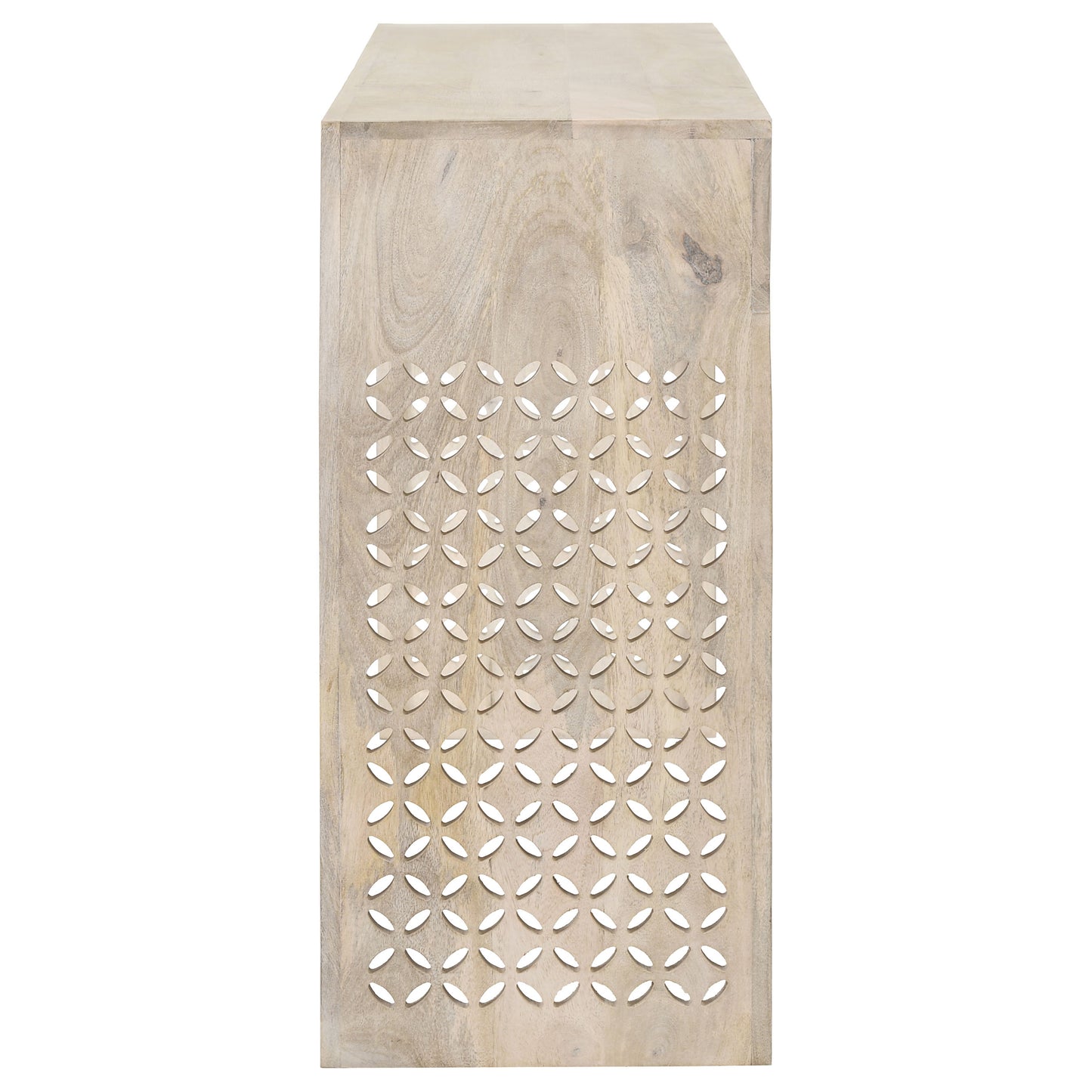 Rickman 2-drawer Solid Mango Console Table, White Washed