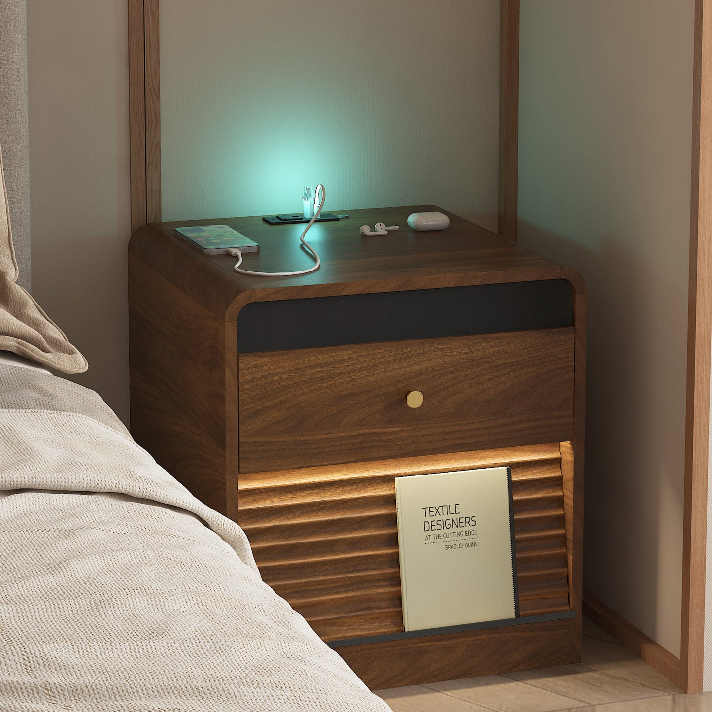 Nightstand with Charging Station - detail view 3