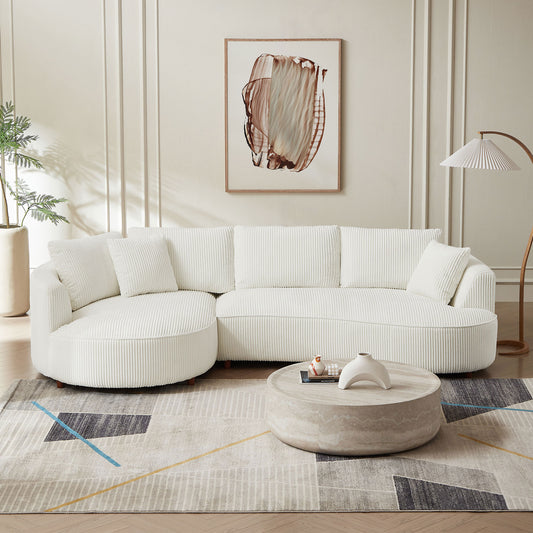 122" Oversized Sectional Sectional - White - primary color shot