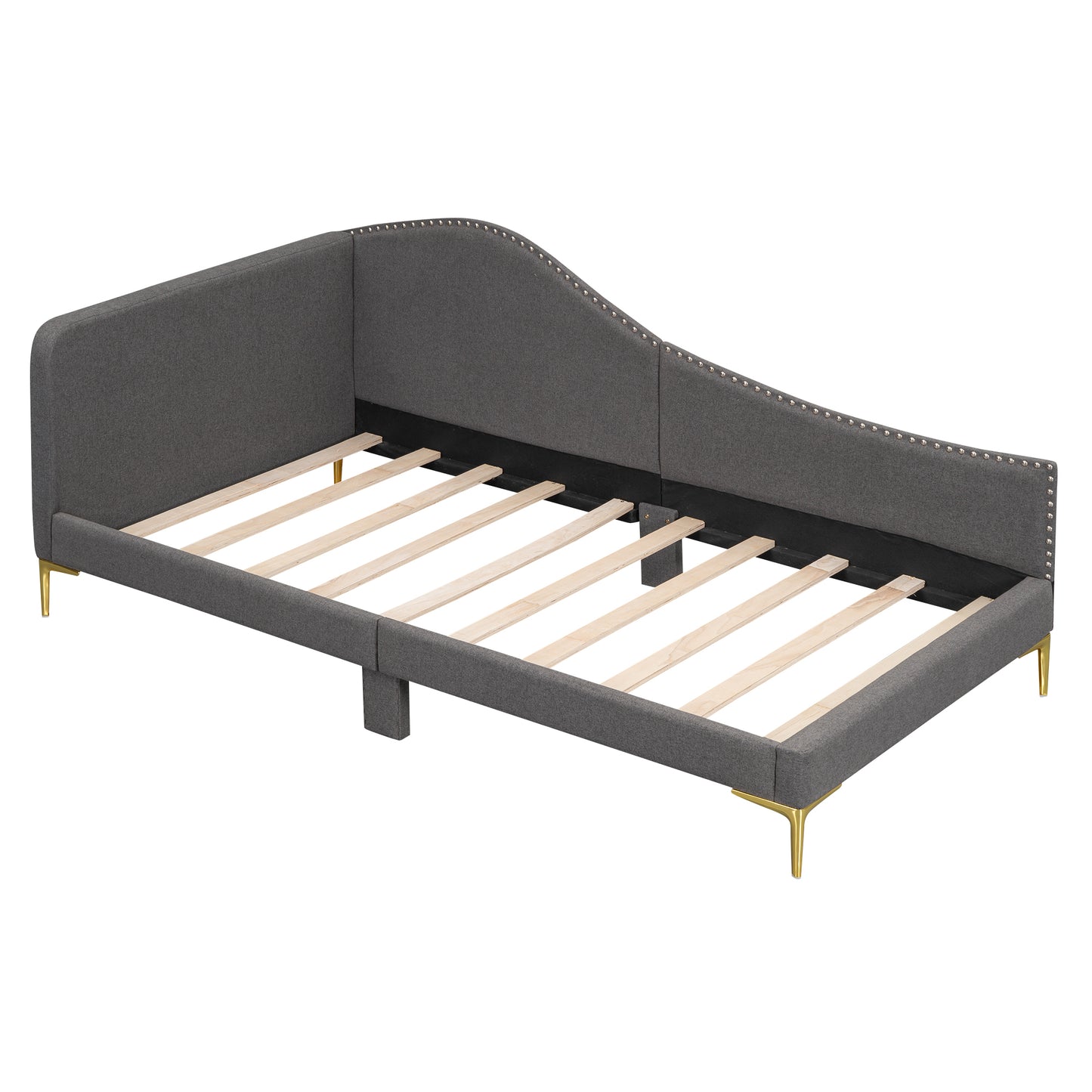 Ori Twin Size Upholstered Daybed with Headboard and Armrest
