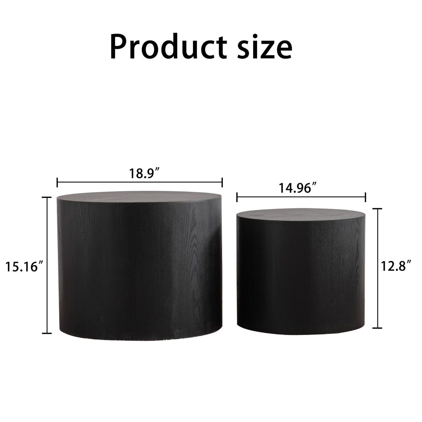 Black Nesting Tables with Black Legs - detail view 7