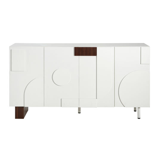 Modern White Sideboard Buffet Cabinet - primary color shot