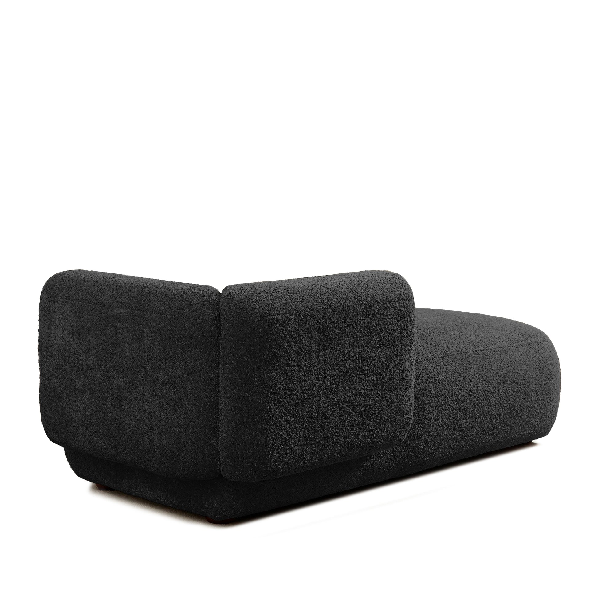 Upholstered Chaise Lounge - Black - detail view 4