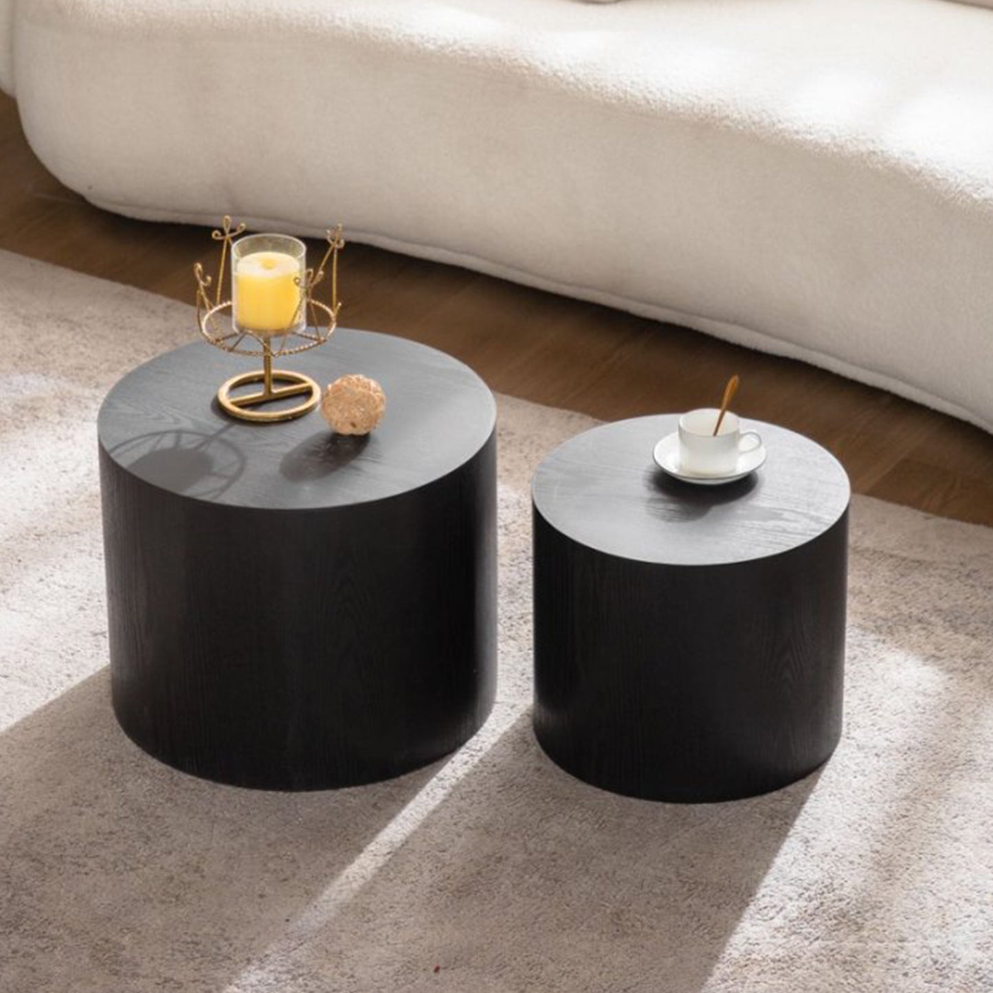 Black Nesting Tables with Black Legs - detail view 3