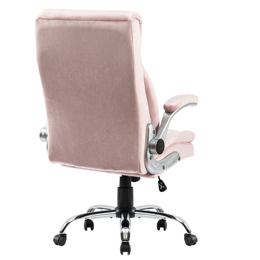 Calandra Velvet Executive Office Chair, Pink