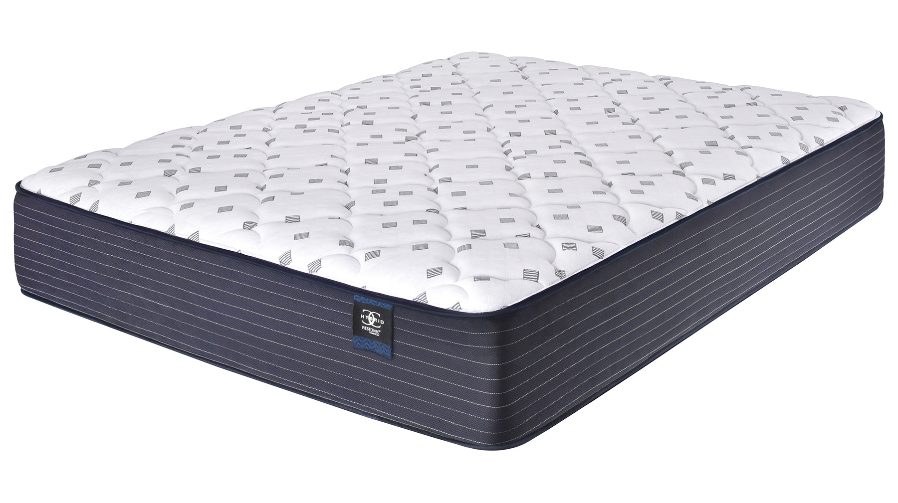 Restonic Comfortcare Hybrid Restonic Direct Plush - White+blue - detail view 2