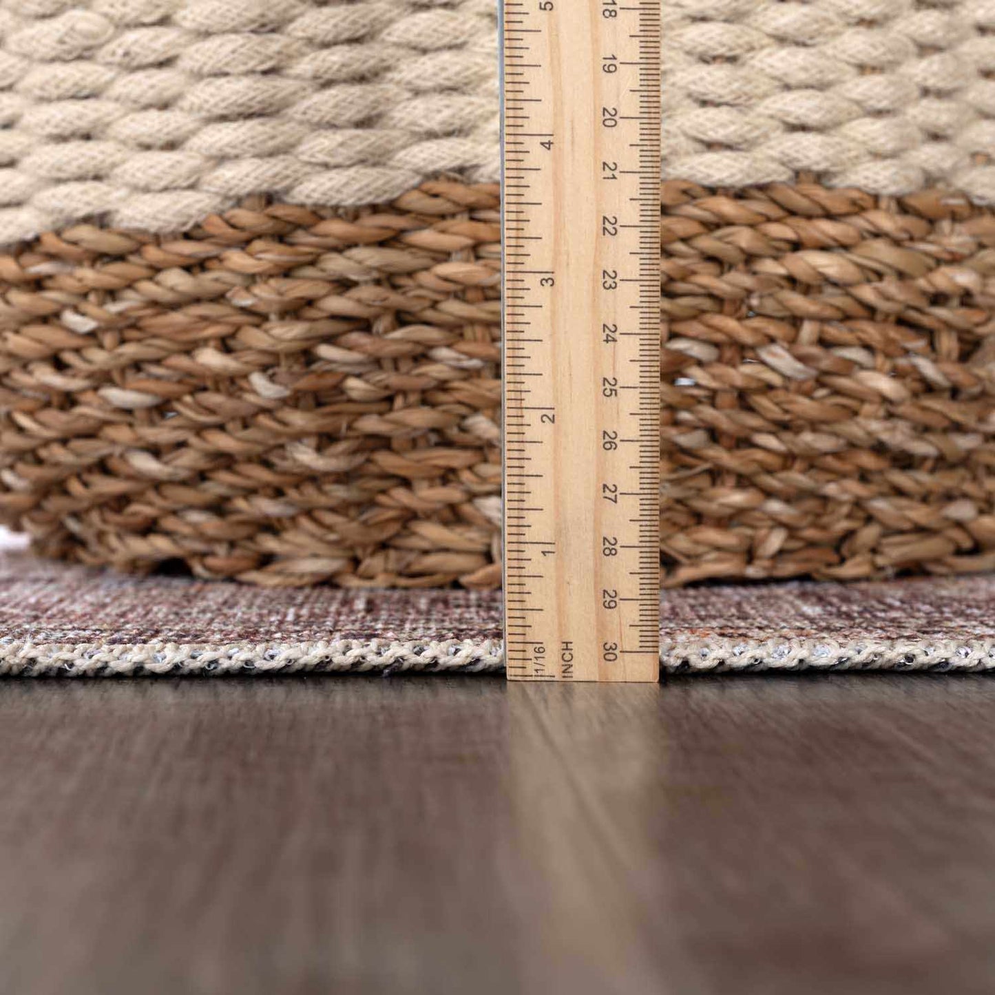 Barny Tan Flat Pile Washable Rug Area Rug