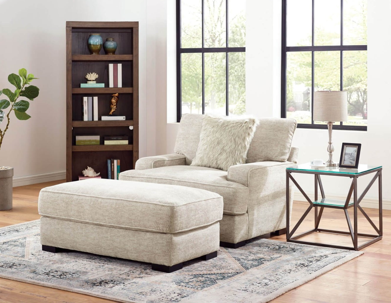 Ardenfold Contemporary Upholstered Sofa & Loveseat Set - Furniture of America