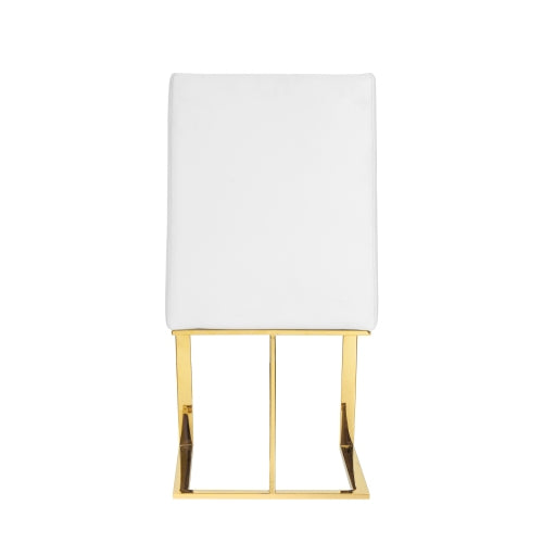 Modrest Frankie Contemporary White & Gold Dining Chair