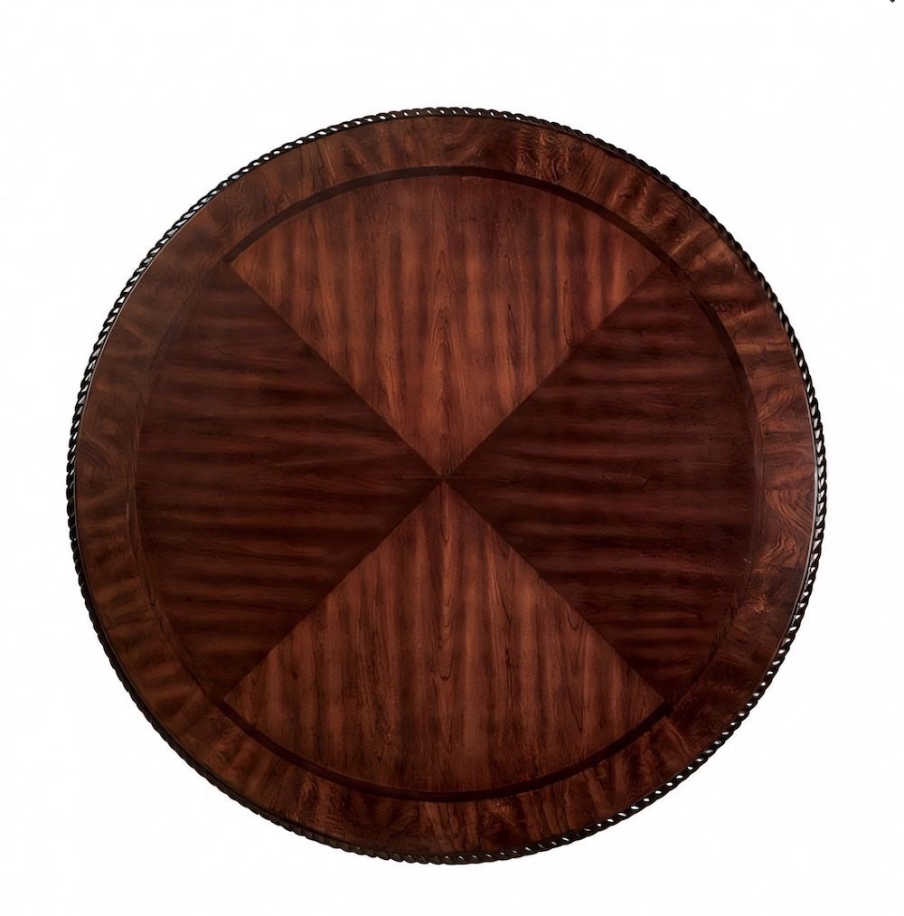 Bellagio 5-Piece Traditional Brown Cherry Single Pedestal Dining Set (3 Chair Options)