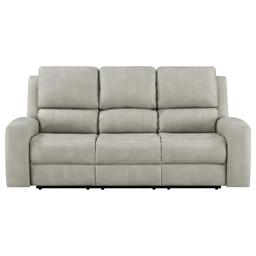 Brickston Triple Power Reclining Sofa & Loveseat Set – Gray