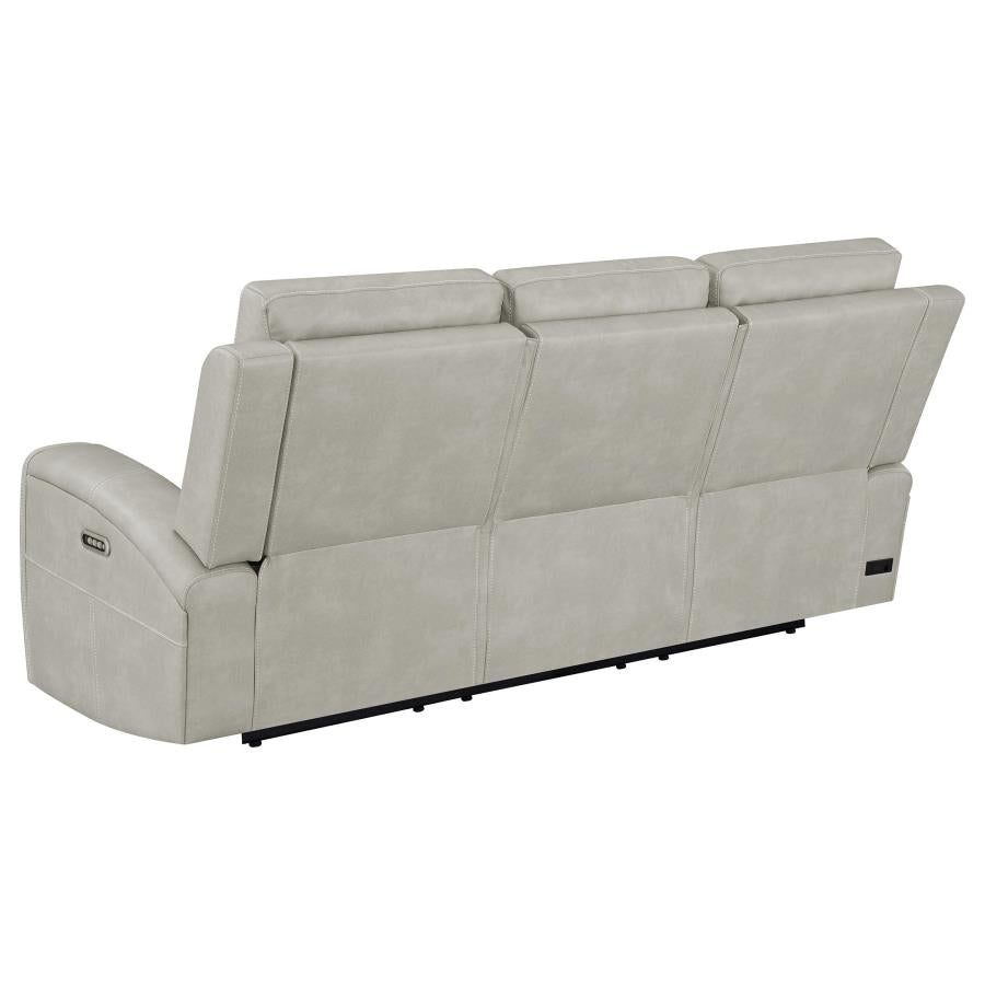 Brickston Triple Power Reclining Sofa & Loveseat Set – Gray