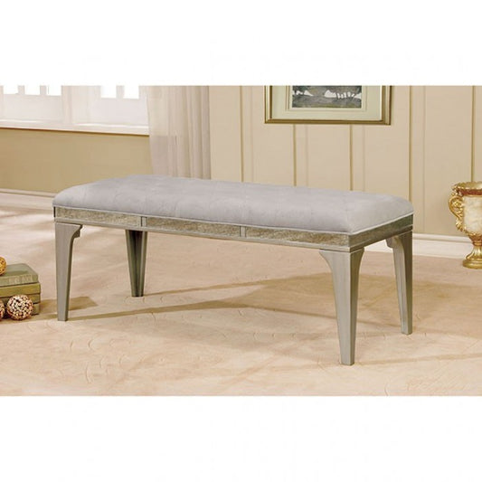 FOA Diocles Transitional Velvet Fabric Dining Bench