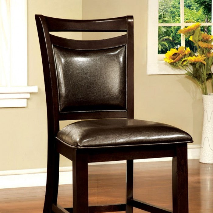 FOA Woodside Transitional Faux Leather Counter Height Dining Chair - Set of 2