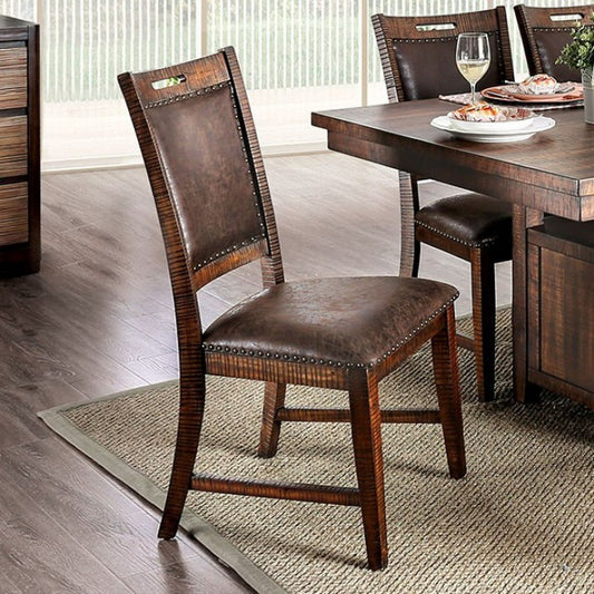 FOA Wichita Rustic Nailhead Trim Set of 2 Dining Side Chair