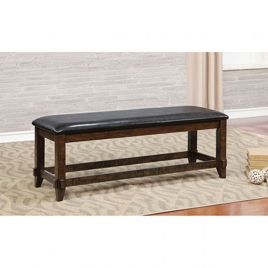 FOA Meagan Transitional Faux Leather Dining Bench