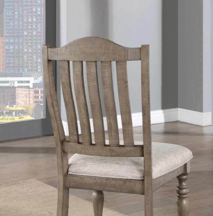 FOA Newcastle Transitional Curved Backrest Dining Side Chair - Antique Gray