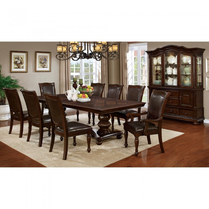 FOA Alpena Transitional Faux Leather Dining Side Chair - Set of 2