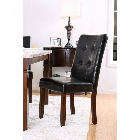 FOA Marstone Transitional Faux Leather Set of 2 Dining Side Chair