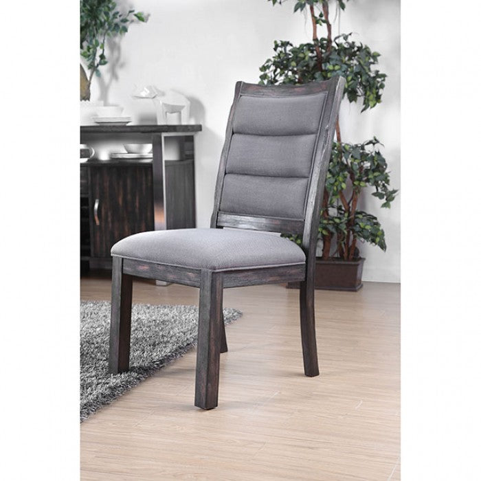 FOA Mandy Rustic Style Set of 2 Dining Side Chair