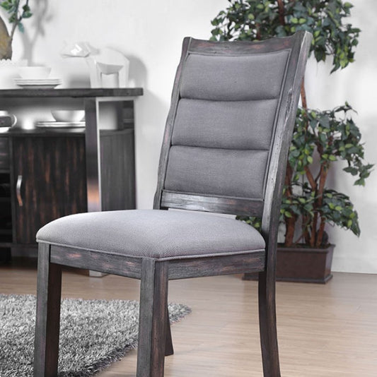 FOA Mandy Rustic Style Set of 2 Dining Side Chair