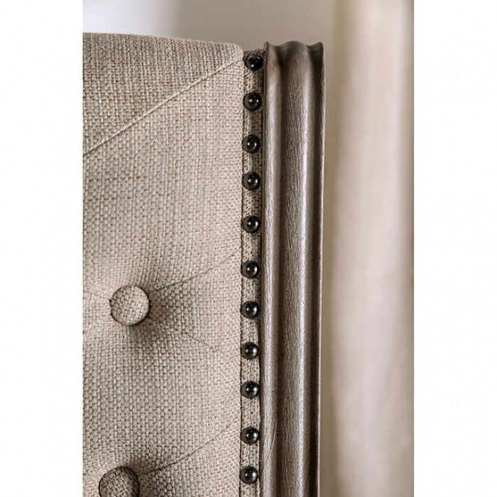 FOA Patience Rustic Nailhead Trim Set of 2 Dining Side Chair