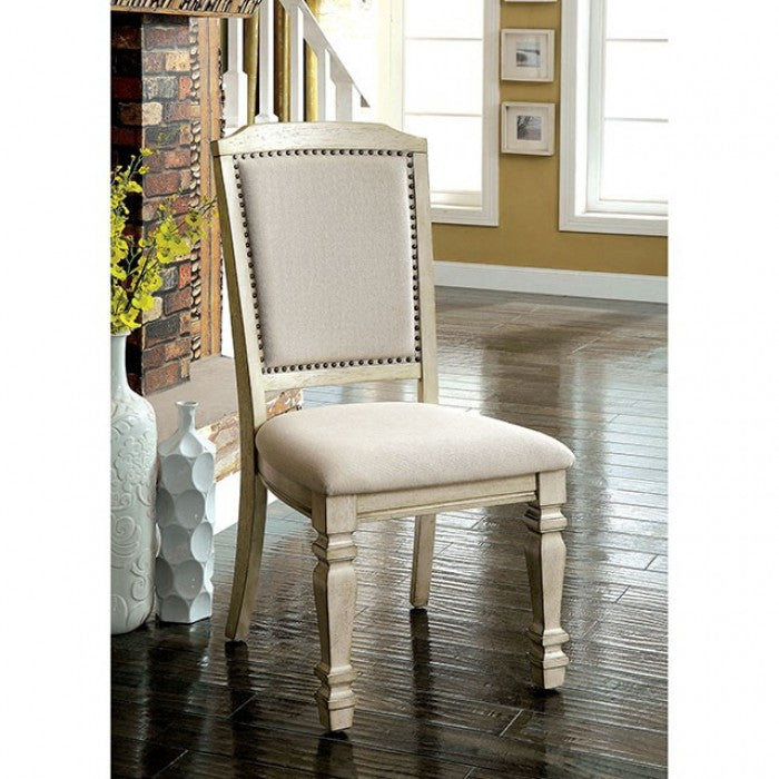 FOA Holcroft Transitional Nailhead Trim Dining Arm Chair - Set of 2