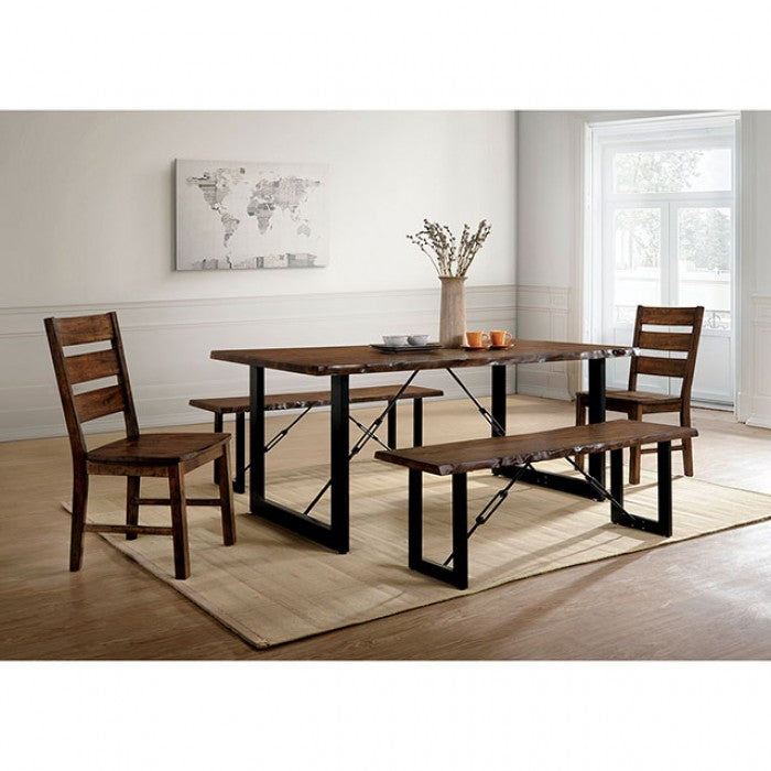 FOA Dulce Industrial Two-Tone Design Dining Bench
