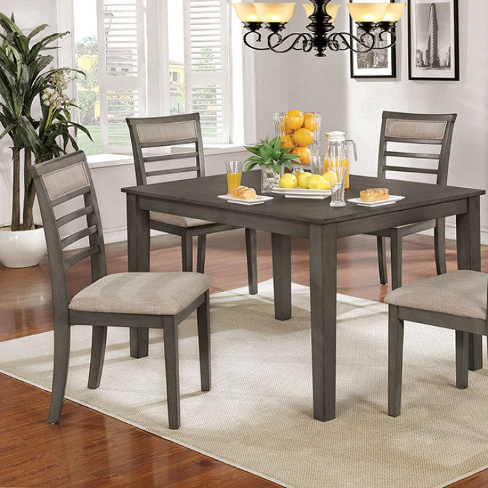 FOA Taylah 5-Piece Transitional Wooden Table Top Dining Set