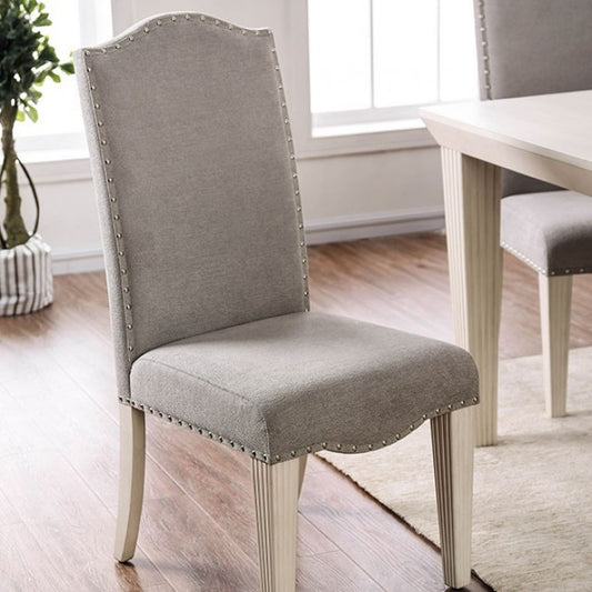 FOA Daniella Transitional Nailhead Trim Set of 2 Dining Side Chair