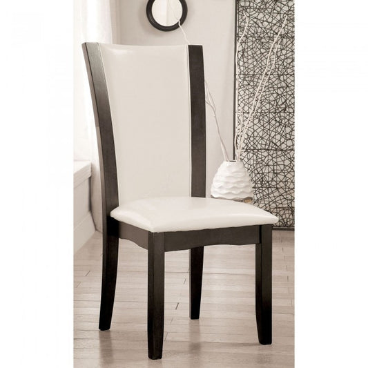 FOA Manhattan Contemporary Faux Leather Dining Side Chair - Set of 2