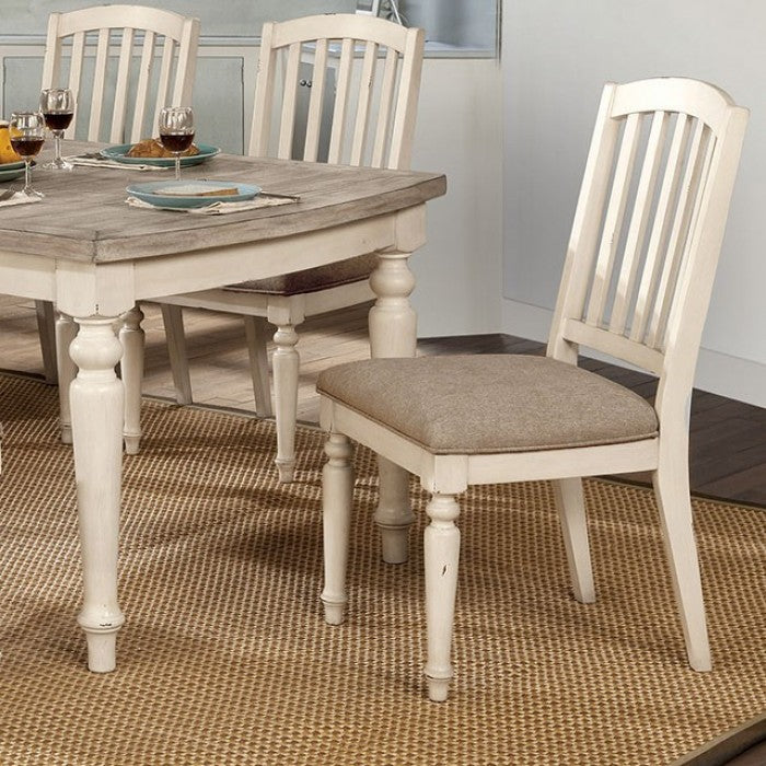 FOA Summer Rustic Slat BackSet of 2 Dining Side Chair