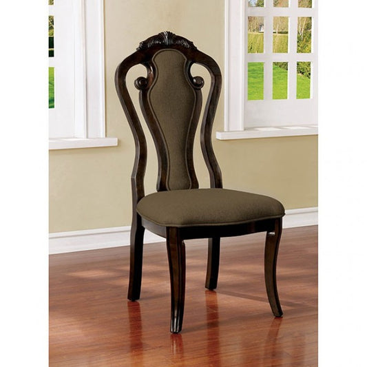 FOA Rosalina Transitional Fiddle Back Design Set of 2 Dining Side Chair